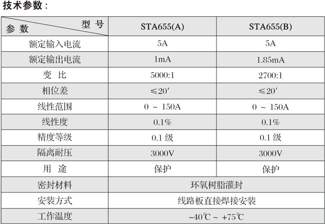 STA655系列精密電流互感器